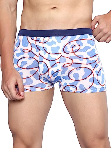 Image of Men's Cotton Silk Underwear Boxer Briefs Breathable Camouflage Printed Shorts Multi-Color Pack of 3