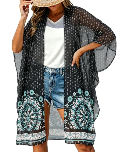 Image of Women's Kimono Beach Cover up for Summer Bathing Suits Cardigans Casual Loose Swimwear 2026