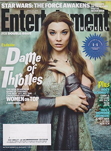 Entertainment Weekly April 1/8, 2016 Game of Thrones Cover 6 Natalie Dormer as Margaery Tyrell