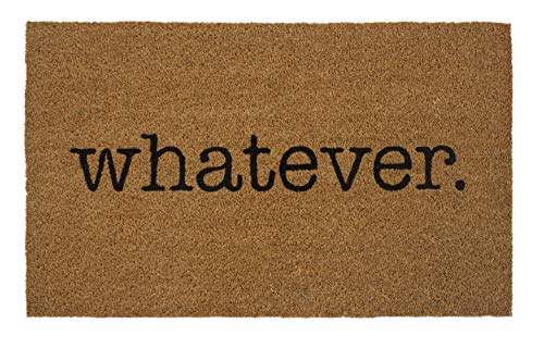 Entryways Whatever Coconut Fiber with PVC Backing Doormat, 17 inches by 28 inches