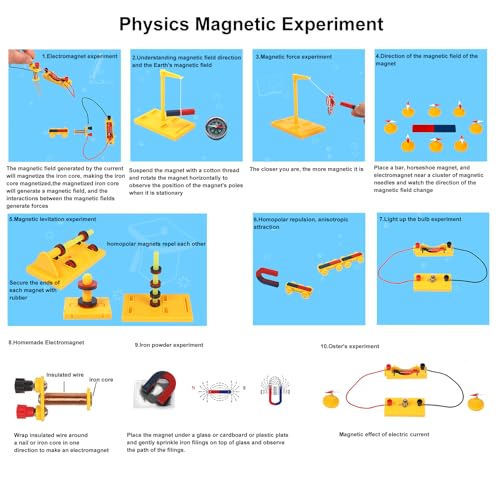 image for EXBEPE Large Science Lab Magnet Kit Physics Electromagnet Experiment S