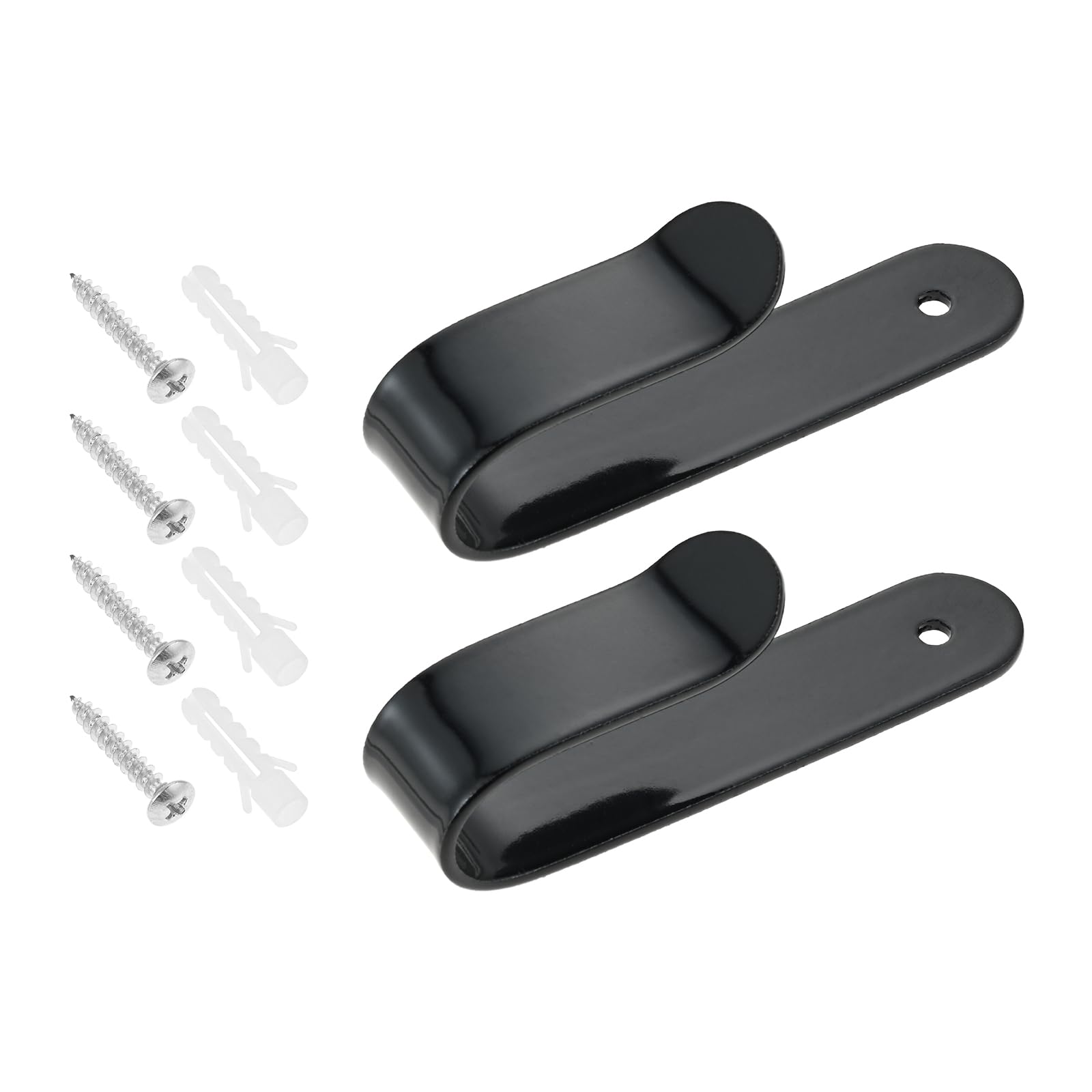 Mgoodoo 2Pcs Snowboard Wall Mount Clips,Horizontal Carbon Steel Snowboard Storage Wall Rack,Snow Boards Hanger Support Vertical holder Indoor Skateboard Display Stand for Room Garage Black