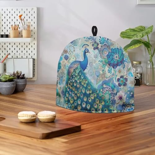 Image of Peacock Tea Cozy for Teapot Insulated Boho Tea Cosy for Teapot Home Decoration Bohemia Tea Cozies Kitchen Accessory Tea Pot Cozy for Keeping Warm