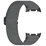 Cinturino elastico in nylon per Samsung Watch 8 Classic, cinturino sportivo elastico con sgancio rapido, per uomini e donne, fitness e corsa (44 mm grigio)