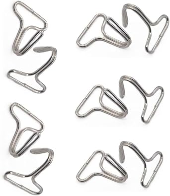 10Pcs Silver Hook Ring Bundle Strap Car Seat Cushion Hook for Ribbon Loop Belt Hanger Clip Style B Nickel, Fasteners, Buckles