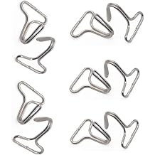 10Pcs Silver Hook Ring Bundle Strap Car Seat Cushion Hook for Ribbon Loop Belt Hanger Clip Style B Nickel, Fasteners, Buckles