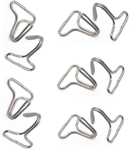 Tnyvm 10Pcs Silver Hook Ring Bundle Strap Car Seat Cushion Hook for Ribbon Loop Belt Hanger Clip Style B Nickel, Fasteners, Buckles