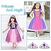 Aomig Elsa 10 Pièces Cadeau Set, Princesse Inclus Couronne avec Baguette Magique, Princesse Dress Up Accessoires Filles Diadème, pour la Décoration de Vacances, les Jeux de Rôle, les Soirées à Thème #5
