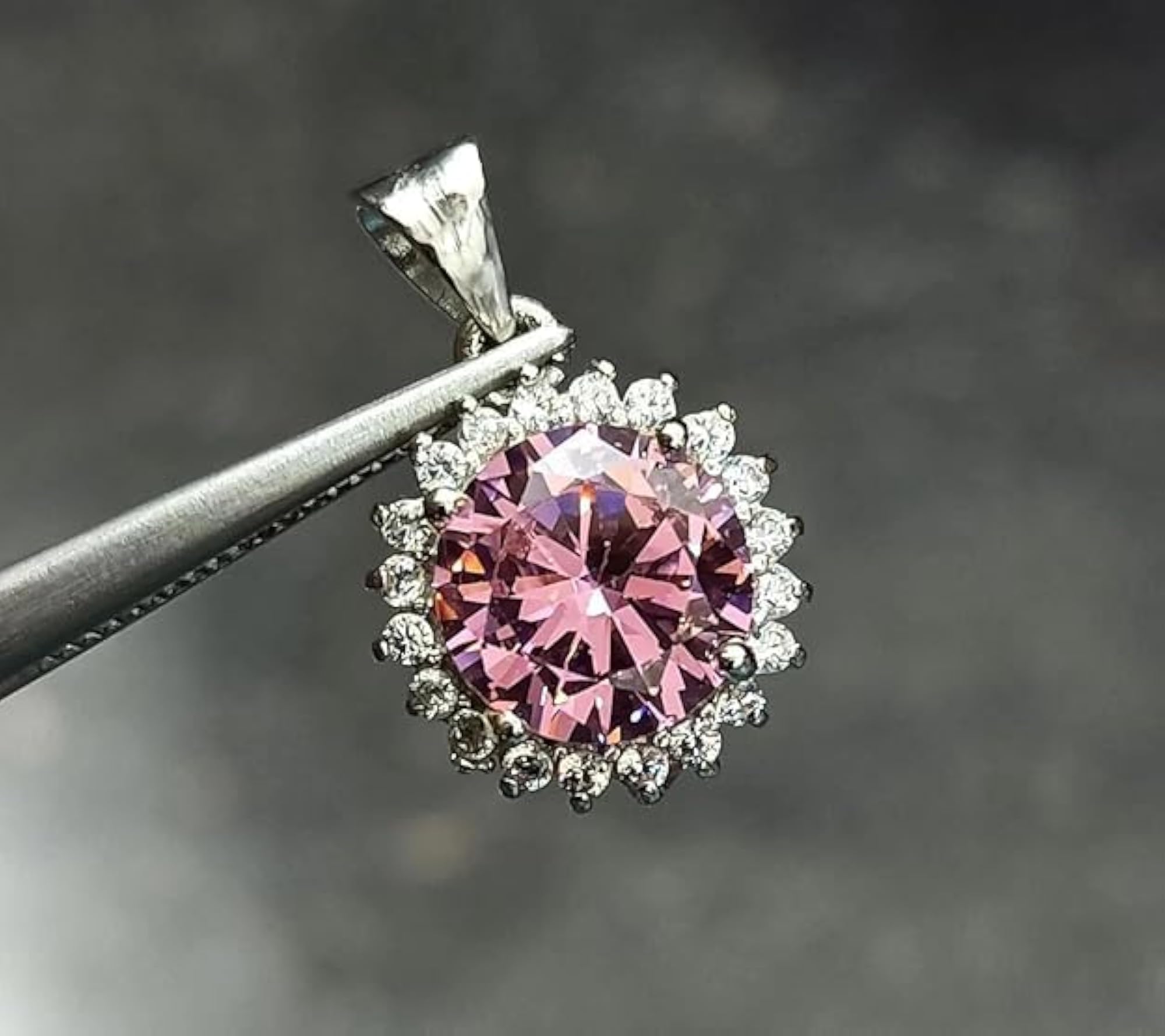Women's 16 Ct Natural Padparadscha Sapphire Solid Silver Pendant Necklace