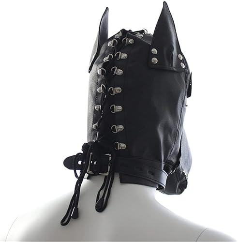 Miniatura 4 de Máscaras de cuero de Halloween, máscaras de cabeza de perro, máscaras de ojos huecos, máscaras divertidas para escenario de bar, accesorio.