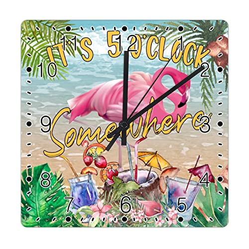 Horloge murale It's Five O'clock Somewhere grand format peint - 8