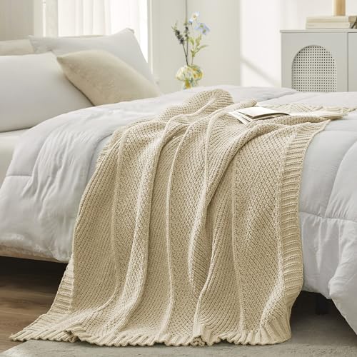 Amélie Home Chenille Knit Throw Blanket For Couch, Chunky Knit Blanket With Chevron Texture Non-Shedding, Decorative Farmhouse Soft Blanket For Home Sofa Chair Bed thumb #7