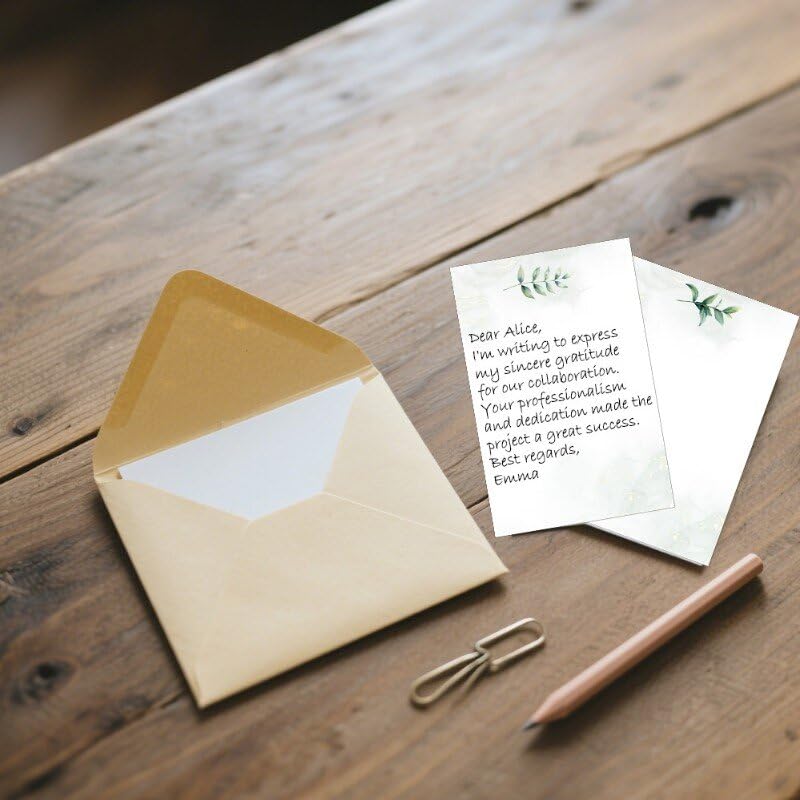 Image of 100 PCS Eucalyptus Green Note Cards