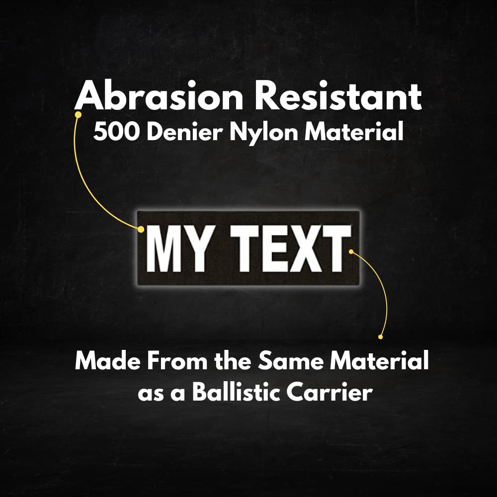 Custom Hook & Loop Patches, Tactical ID Police Patch for Vest, Sheriff, Security, Molle, Military, Backpack, Duty Bag, K9 Dog Harness, Morale (6 x 2, Ranger Green)