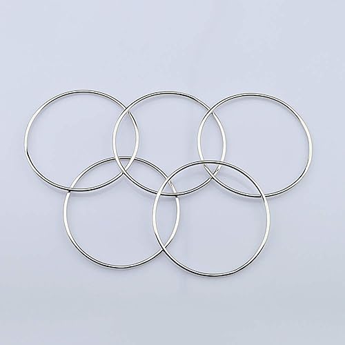 Miniatura 6 de Dankadi Pulsera bohemia de plata de ley 925 minimalista brillante 369 combinada, 2.362-2.559 in, pulsera de plata original, regalo de fiesta