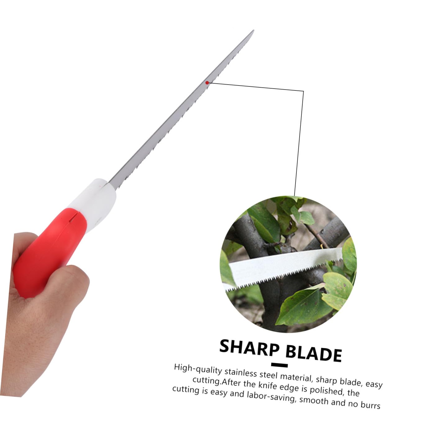 2 Pièces Scie à Élaguer Multifonction Acier Allié Légère pour Jardinage Coupe Rapide des Branches Arbres Fruitiers Outil Portable avec Design Suspendu Usage Polyvalent