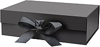 Vista 13 de Caja de Regalo Grande Rosa Magnética de 13"X9"X4" con Tapa y Cinta para Regalos