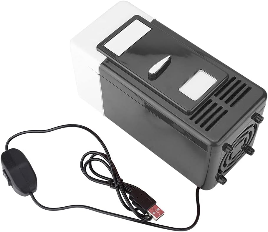 Mavis Laven Mini Refrigerator, PC USB Mini Refrigerator Fridge Beverage Drink Can Cooler Warmer, 44 Inches Cable Length PC-USB mini fridge/dr-can cooler/heater (Black)