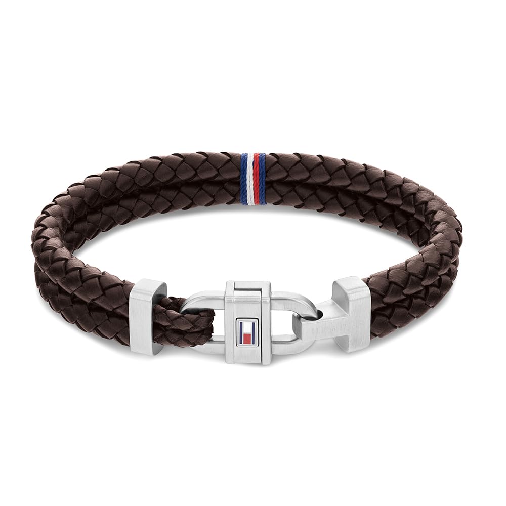 Tommy Hilfiger Tommy Hilfiger - Brazalete para hombre Leder 32020582