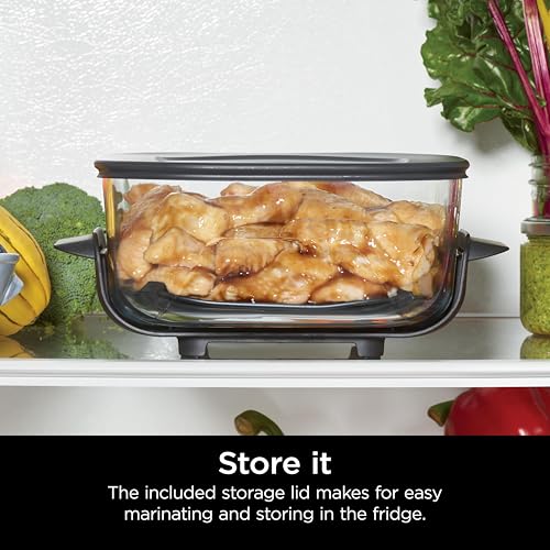 Ninja 4 QT TempWare Glassware Container with Storage lid, Compatible Crispi Portable Cooking System, Microwave, Freezer and Dishwasher Safe, PFAS Free Glass Cooking Surface - Image 8