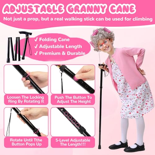 Disfraz de Abuela para Niñas 3 a 5 Años FUNSENLY miniatura 4