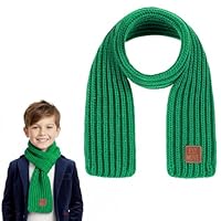 ADLABLD Warm Scarf for Kids, Cute Winter Scarves for Boys & Girls Black Knitting Scarf for Kids Child Winter Neck Warmer(Red)