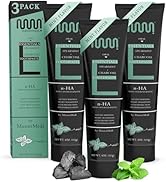 MasterMedi Fluoride Free Toothpaste, Nano Hydroxyapatite, SLS Free, Teeth Whitening, (Charcoal (P...