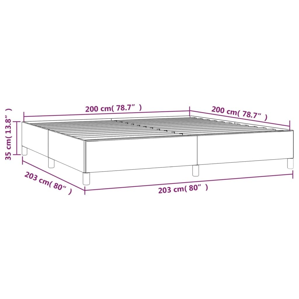 Sztuczna skóra z solidnymi nóżkami 200x200 cm Czarny