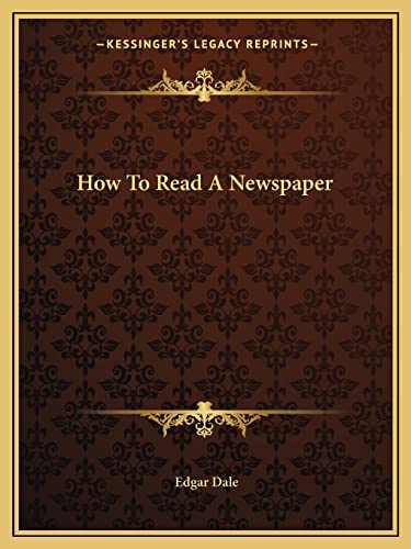 How To Read A Newspaper