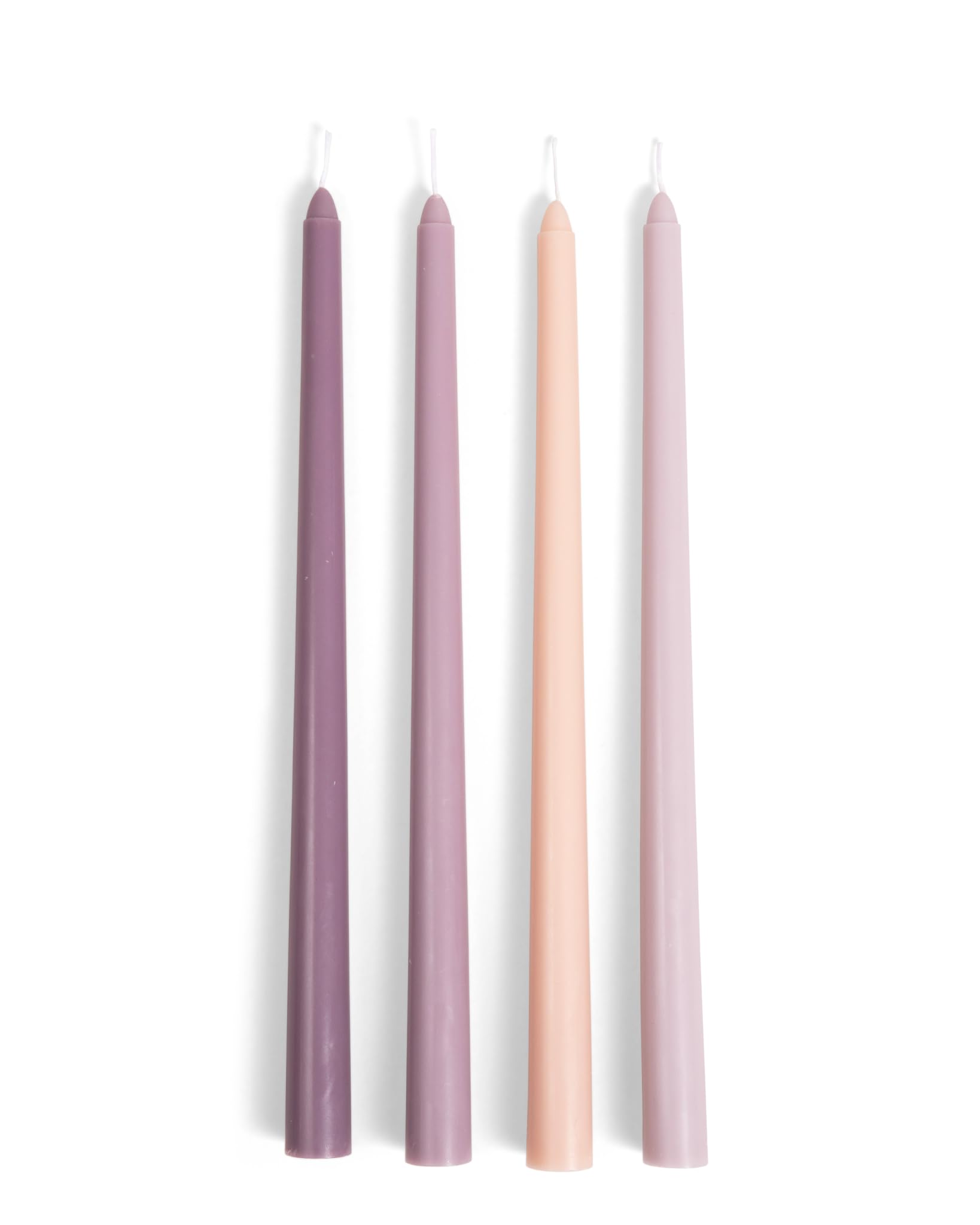 Be A Heart Muted Taper Candles Unscented Pink