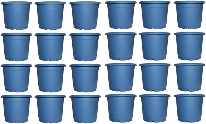 Synergy Plast Heavy Duty Plastic Round Shape Flower Pot (Blue)