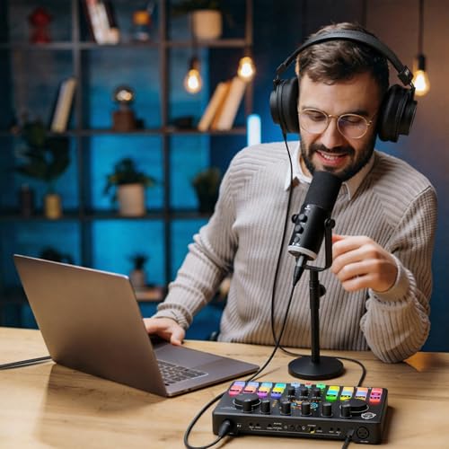 Professional Podcast Mixer Audio Interface