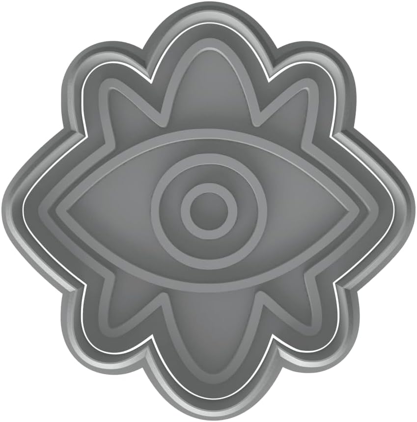 Mighty Gadget Evil Eye Cookie Cutter & Stamp - 4x3.2" Unique Charm for Spiritual Baking (Random Color) image 2
