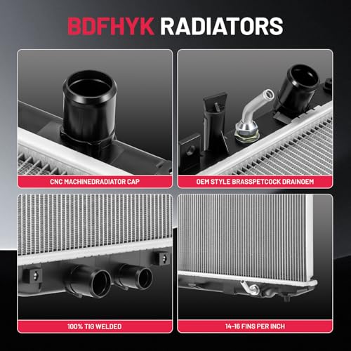 Image of BDFHYK 2923 Aluminum Radiator for Acura CSX, Honda Civic 2006-2011