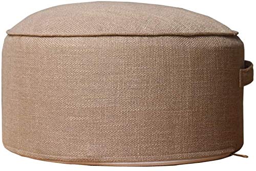 Petit pouf ottoman pour s'asseoir et gagner de la place couleur kaki