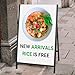 A Frame Sign Heavy-Duty 24x36 Inch Sandwich Board Sidewalk Sign Poster Stand Outdoor Portable Folding A-Frame Suitable for Store Advertising Poster Display, Black（Frame Only）