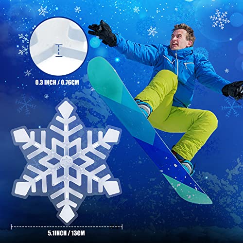 Beaptcely Clear Snowboard Stomp Pads, Snowflake Snowboard Grip Pad Anti Slip Mat Self Adhesive Rubber Ski Snowboard Stomp Pad Provides Extra Grip For Snowboarding For Men Women (1) #TOP1