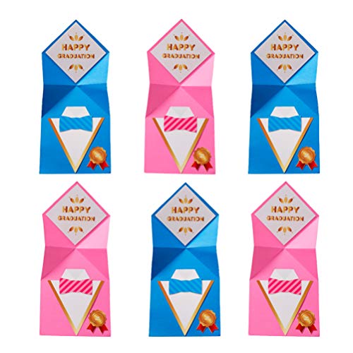Amosfun 6 peças de cartão de formatura feito à mão, material de artesanato