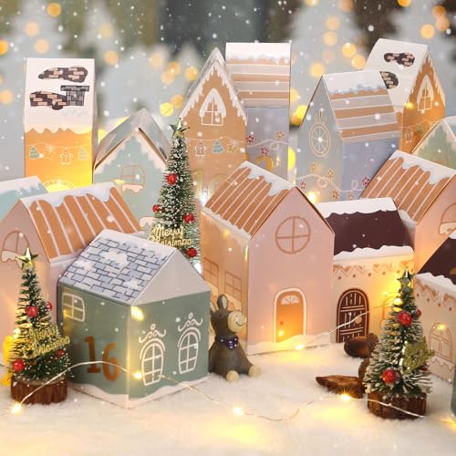 KESOTE 24 Empty Advent Calendar Boxes to Fill, Fillable Christmas Advent Calendar for Adults Kids