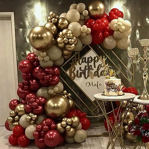 Image of Red Balloons,100 Pcs 5 Inch Mini Matte Latex Balloons for Balloon Garland Arch, Birthday Decoration, Wedding Party, Baby Shower Decorations