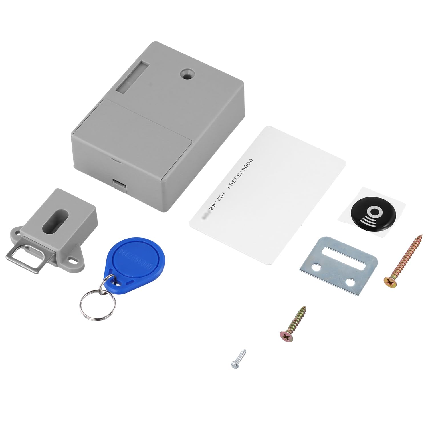 QWORK® Hidden Locks for Cabinet, RFID Locks Kit, Electromagnetic Cabinet Lock with RFID Card Drawer