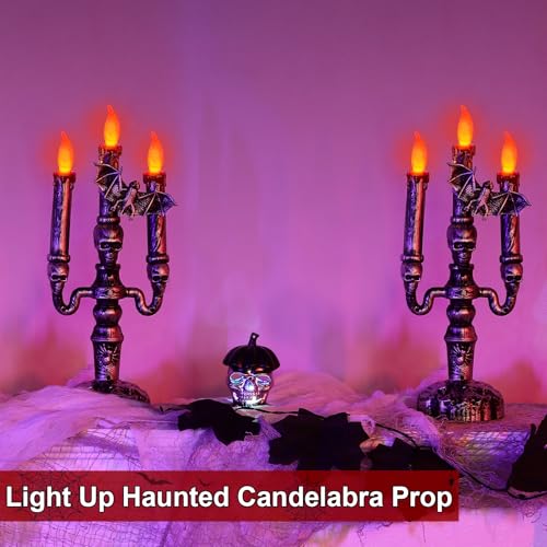 Image of 2 Pack Halloween Decorations Halloween Candles Flameless LED Lights