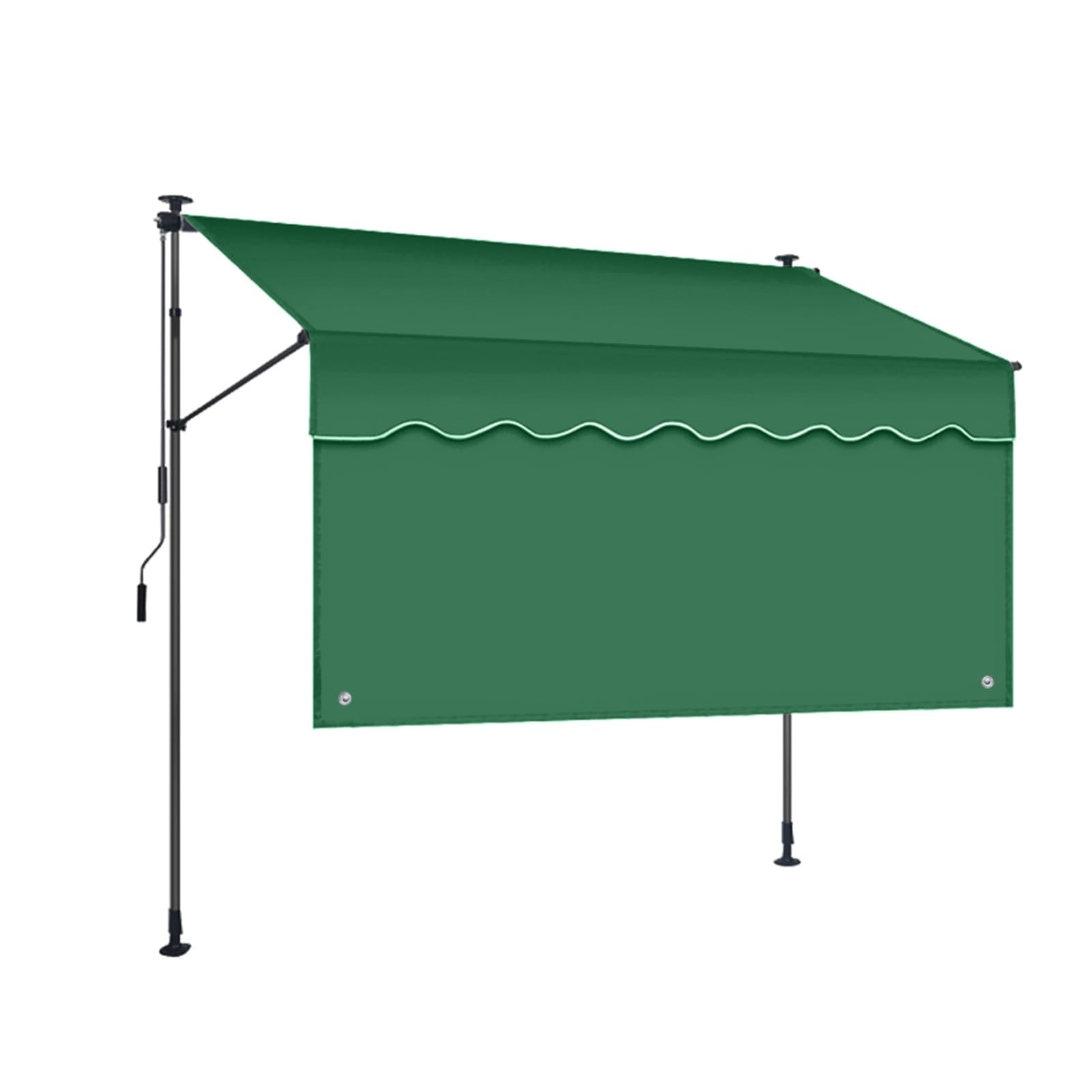 Toldo retráctil con cortina de privacidad y ángulo regulable exterior