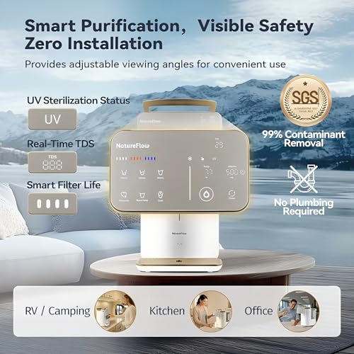 Image of Y60EC Cold Reverse Osmosis Water Mineralization System | 10-Stage RO Filtration,Ultra Dual UV, Alkaline Water,4:1 Pure-to-Drain Ratio,11-Temperature