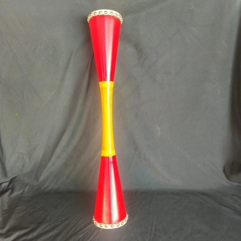 Long Drum Percussion Instrument – Traditional Handheld Thin Waist Drum for Folk Dance, Cultural Performance, Stage Music, Festival Celebration, and Practice Sessions (50cm No. 2)