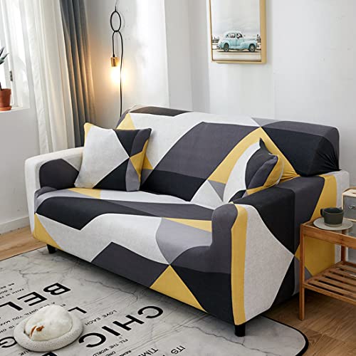 Housse de canapé extensible 4 places lavable grand format B - 2