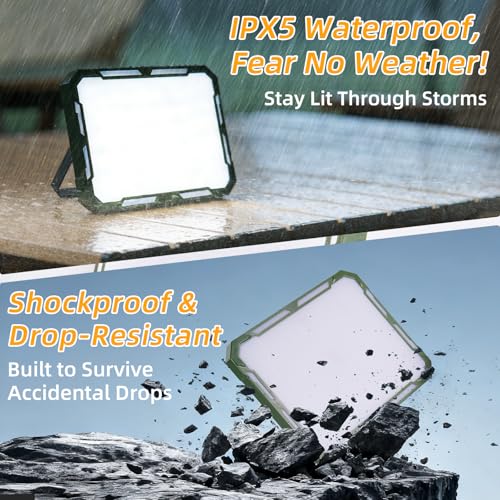 UMLAEN Camping Lantern Rechargeable Camping Lights 60W,3000LM, 6 Modes, Waterproof Camping Essentials with 5 Magnetic Bases, for Emergency, Power Outages, Tent, Hiking, Car Repair, Fishing — view 5