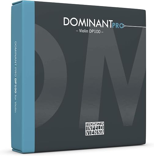 Thomastik-Infeld Dominant Pro Violin Strings DP100, 4/4 Synthetic Core Set for Advanced Violinists - Tin-Plated E, Aluminum A, Silver D&G - Powerful, Balanced with Broad Sound Colors - Made in Vienna (ASIN B08TRHMM3D), rank #8 by monthly sales volume for 'Violin' on Amazon