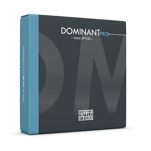 Thomastik-Infeld Dominant Pro Violin Strings DP100, 4/4 Synthetic Core Set for Advanced Violinists - Tin-Plated E, Aluminum A, Silver D&G - Powerful, Balanced with Broad Sound Colors - Made in Vienna - Set