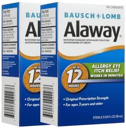 Bausch & Lomb Alaway Itch Relief Eye Drops-0.34 oz, 2 ct (Quantity of 2)